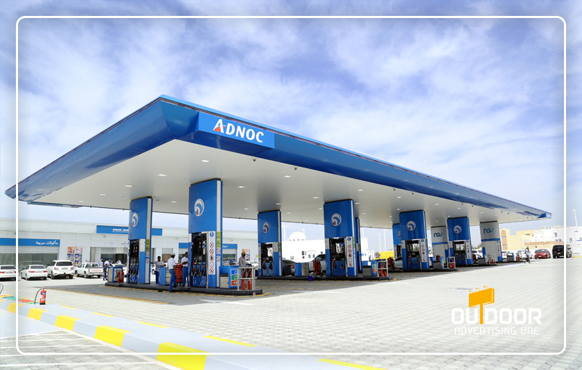 ADNOC Gas Station Advertising in UAE, High-Impact Fuel Station Branding