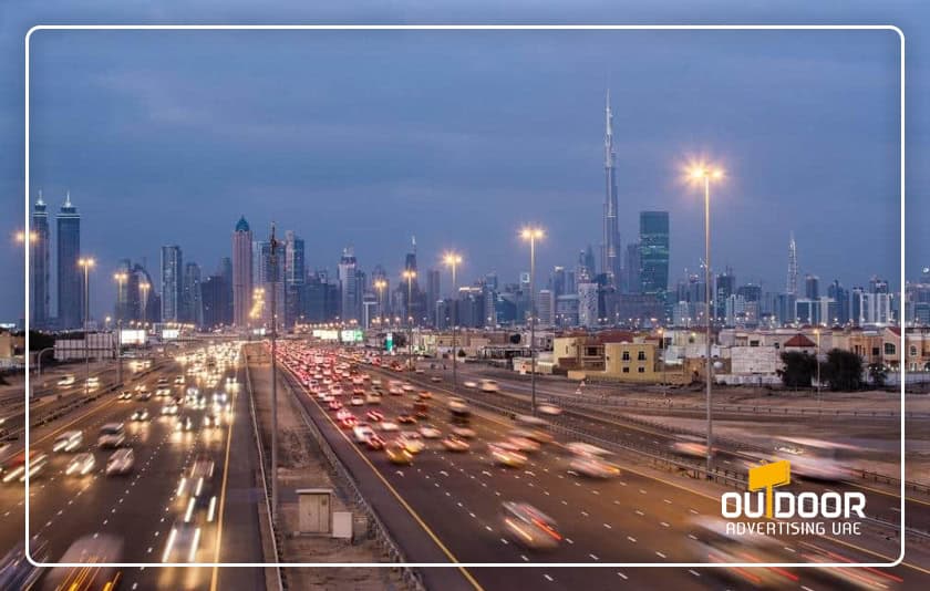 Bridge Advertising on Al Khail Road Dubai