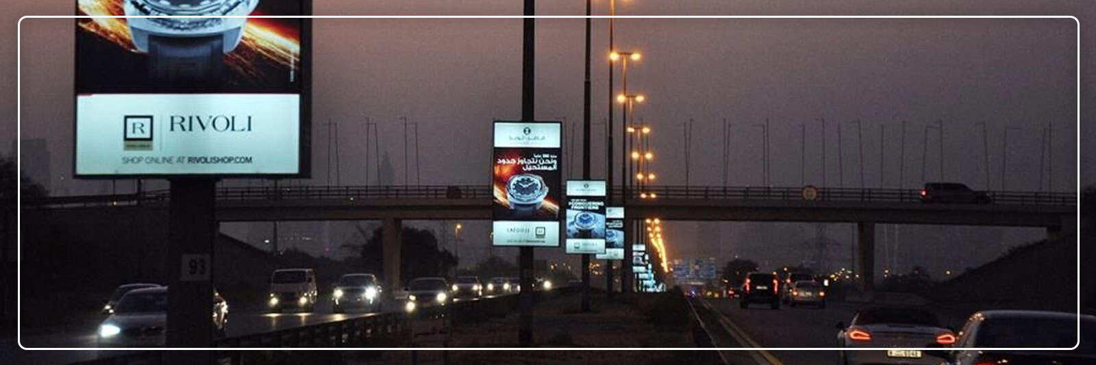 Lamppost Advertising on Al Khail Road Dubai