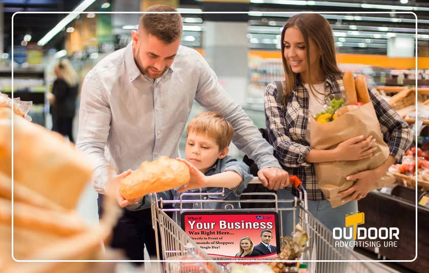 Shopping Cart Advertising in Dubai, In-Store Retail Branding & OOH