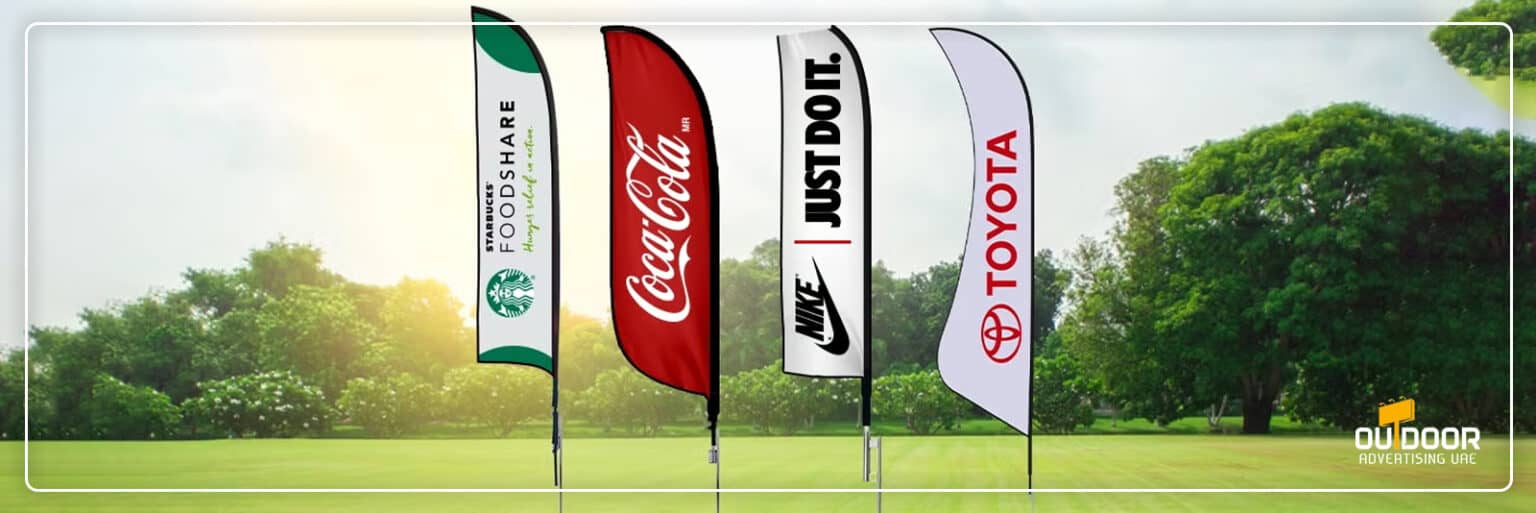 Flags Advertising in Dubai, Feather, Angled, Teardrop & Rectangle Flags