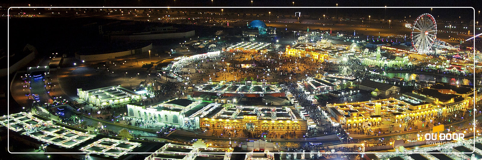 Drone Show Advertising at Global Village Dubai