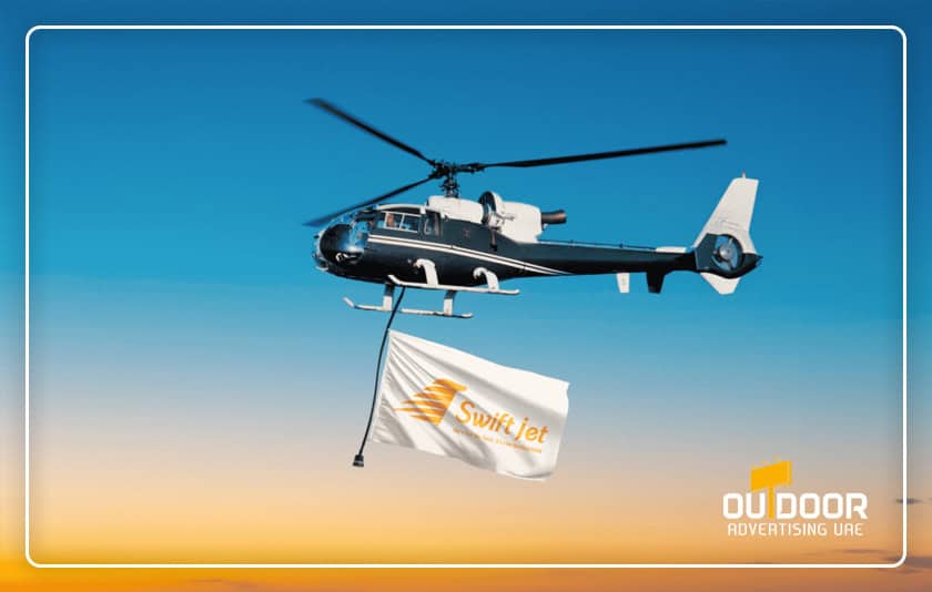 Helicopter Advertising in Dubai, Aerial Digital Screen Billboard