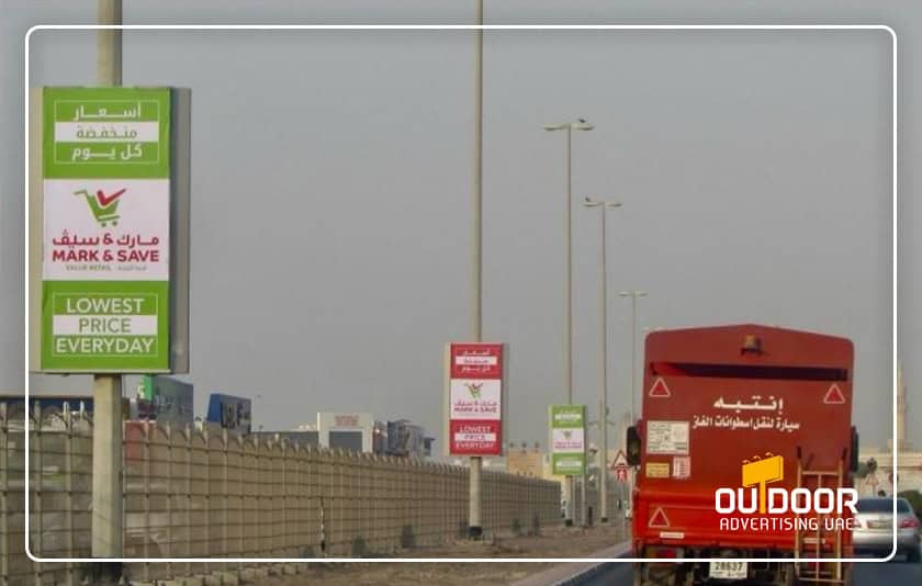 Lamppost Advertising in Ajman, Street Light Pole Ads