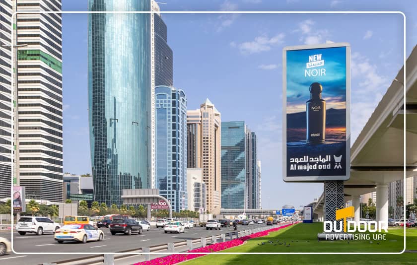 Lamppost Advertising on Sheikh Zayed Road Dubai