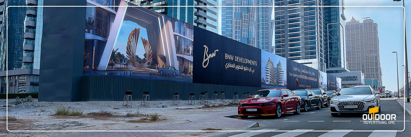 Outdoor Advertising Rates and Costs on Business Bay Road, Dubai