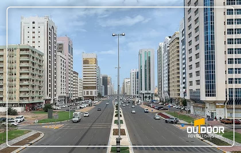 Advertising on Sheikh Zayed Bin Sultan Street (E10) – Abu Dhabi